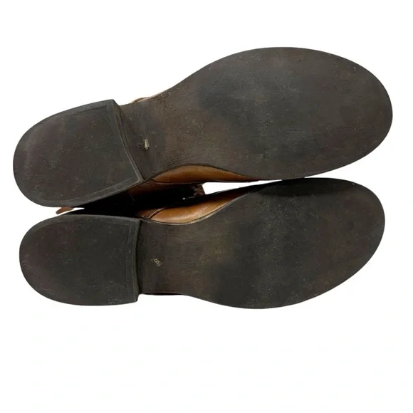 Steve Madden Camarro Leather Combat Boots Foldover Southwest Brown Size 8 - Picture 10 of 11